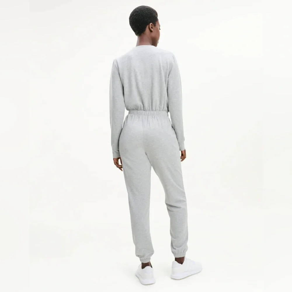 NWT Splendid x Cella Jane Supersoft Surplice Jumpsuit Gray Size Small - Picture 3 of 16